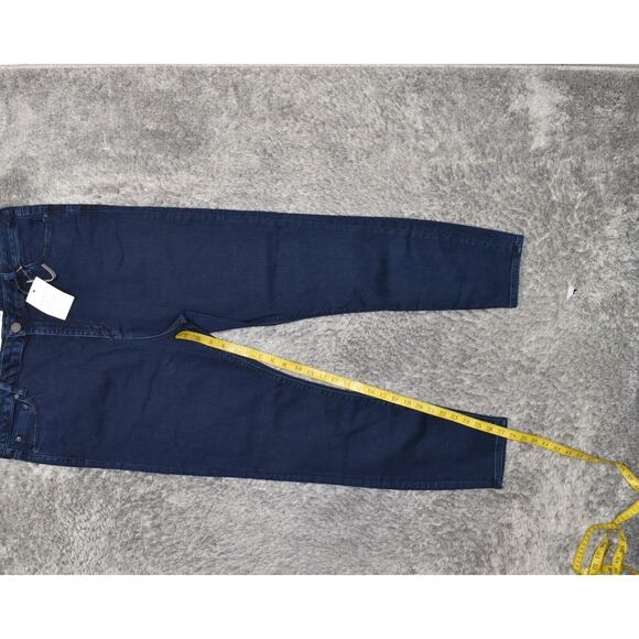 NEW Asos Women's Plus Size 20 Skinny Jeans Blue Cotton Blend Zip Solid - Picture 3 of 8